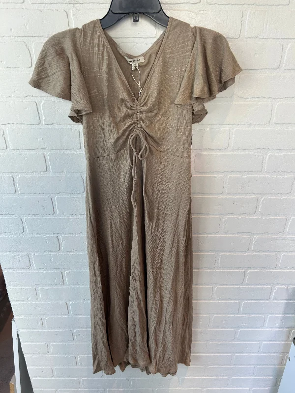 Dress Casual Midi By Max Studio In Tan, Size: S Cozy Tie-Dye Midi Dress