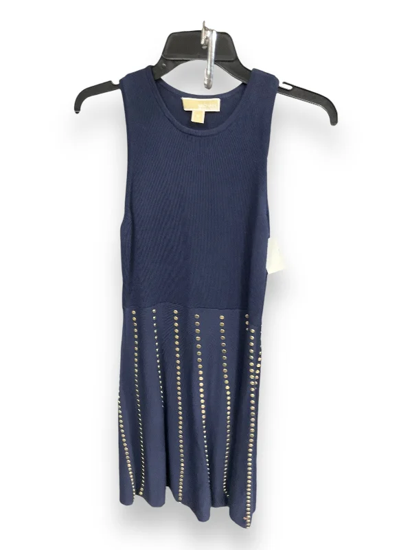 Dress Casual Midi By Michael By Michael Kors In Navy, Size: M Elegant Floral Midi Dress Dress Casual Midi By Michael By Michael Kors In Navy, Size: M Elegant Floral Midi Dress