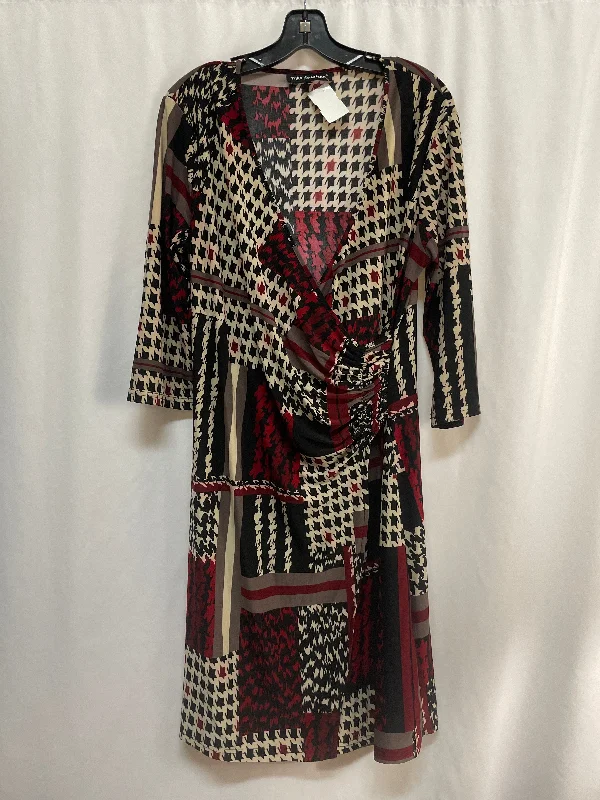 Dress Casual Midi By Mlle Gabrielle In Red, Size: L Cozy A-Line Midi Dress