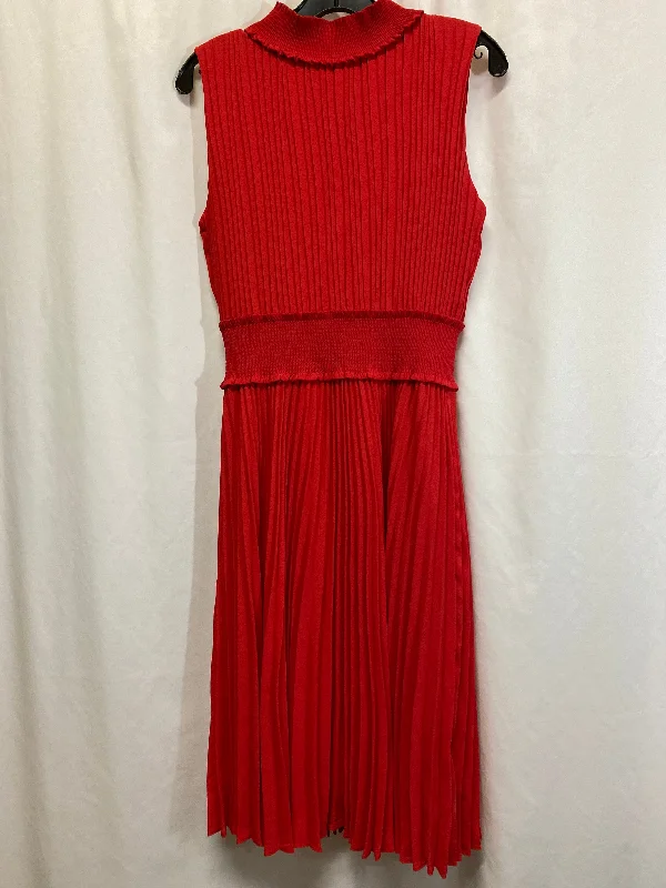 Dress Casual Midi By Nanette By Nanette Lepore In Red, Size: M Stylish Wraparound Midi Dress