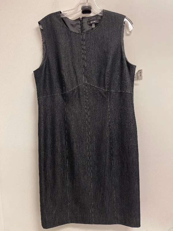 Dress Casual Midi By Nine West In Black, Size: Xl Fashionable Shift Midi Dress