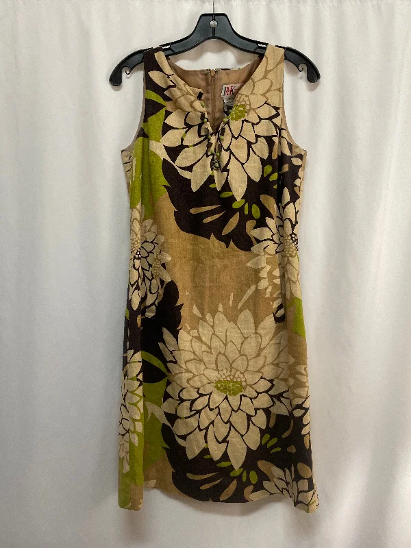 Dress Casual Midi By R And K Originals In Brown, Size: M Stylish Animal Print Midi Dress Dress Casual Midi By R And K Originals In Brown, Size: M Stylish Animal Print Midi Dress
