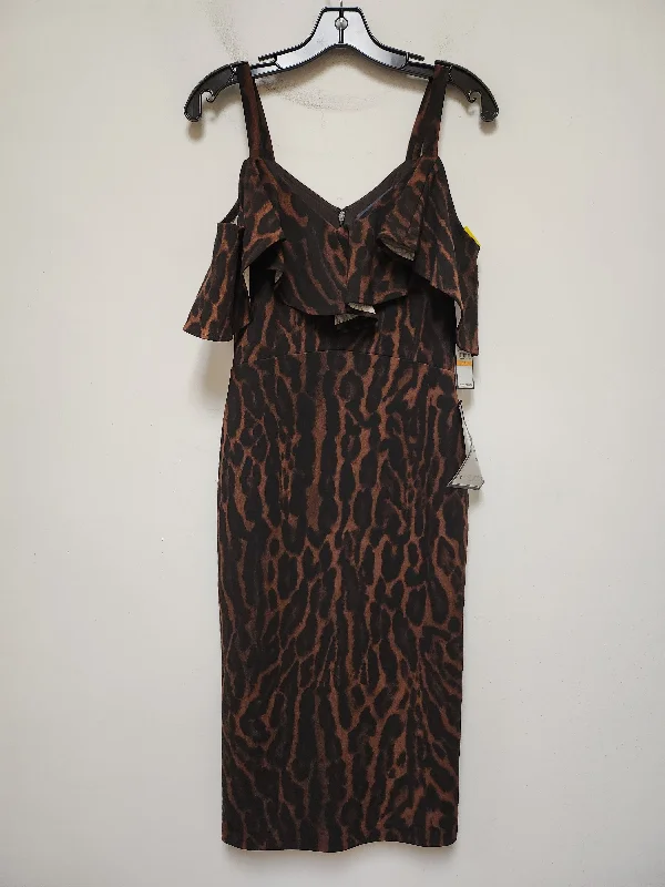 Dress Casual Midi By Rachel Roy In Animal Print, Size: S Fashionable Pleated Midi Dress Dress Casual Midi By Rachel Roy In Animal Print, Size: S Fashionable Pleated Midi Dress