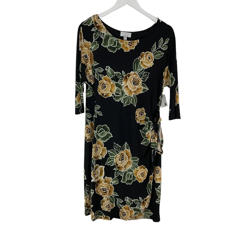 Dress Casual Midi By Robbie Bee In Black & Cream, Size: M Comfortable Stretch Midi Dress Dress Casual Midi By Robbie Bee In Black & Cream, Size: M Comfortable Stretch Midi Dress