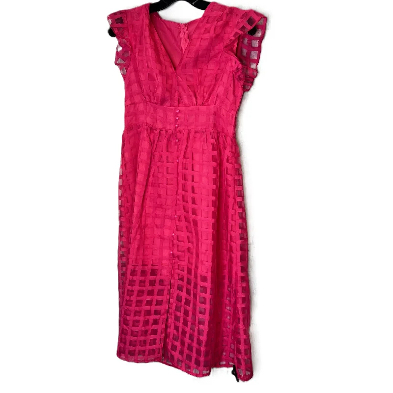 Dress Casual Midi By Shein In Pink, Size: S Cozy Midi Dress with Pockets