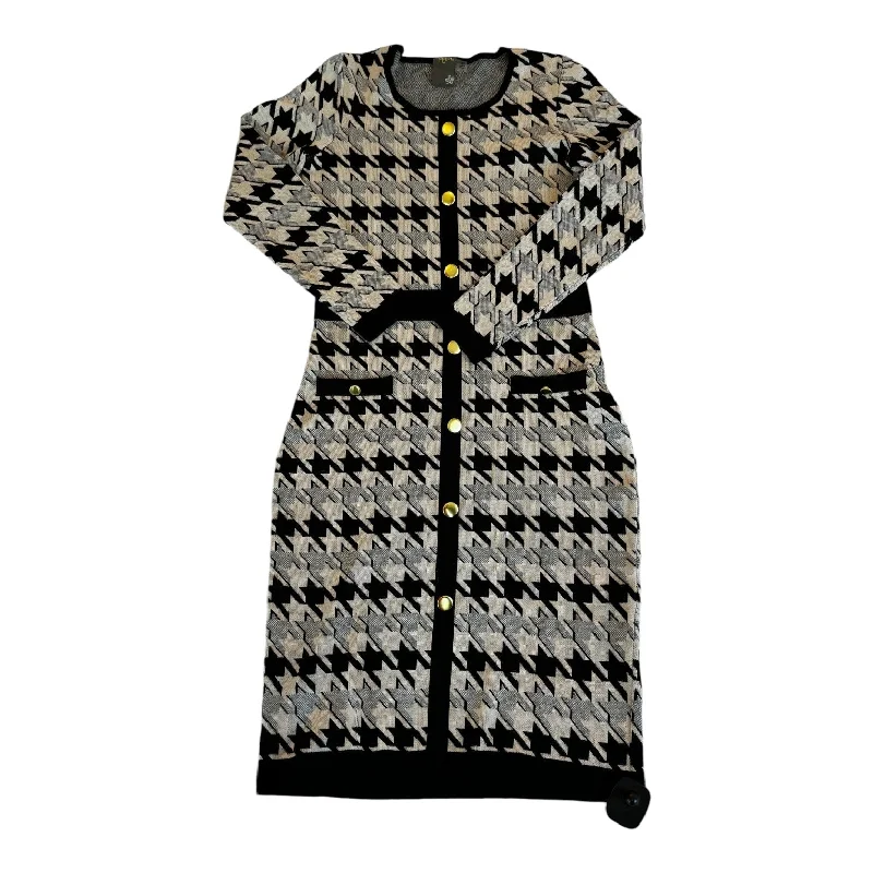 Dress Casual Midi By Taylor In Black & Cream, Size: S Stylish Cold Shoulder Midi Dress Dress Casual Midi By Taylor In Black & Cream, Size: S Stylish Cold Shoulder Midi Dress
