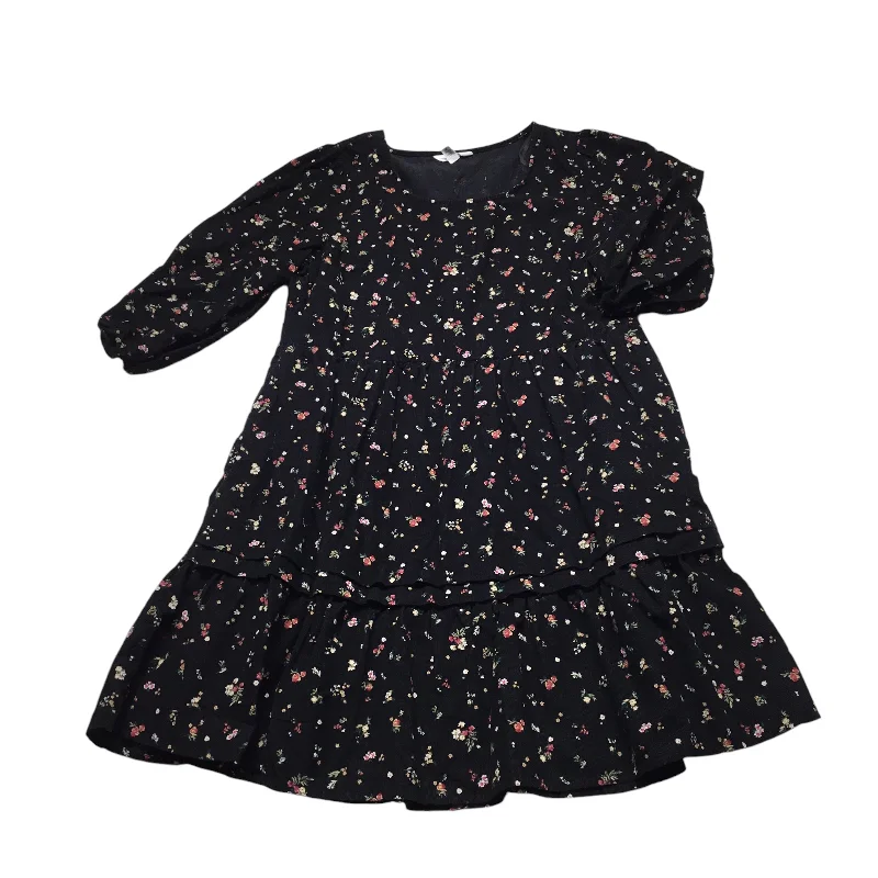 Dress Casual Midi By Time And Tru In Black, Size: M Stylish Silk Midi Dress