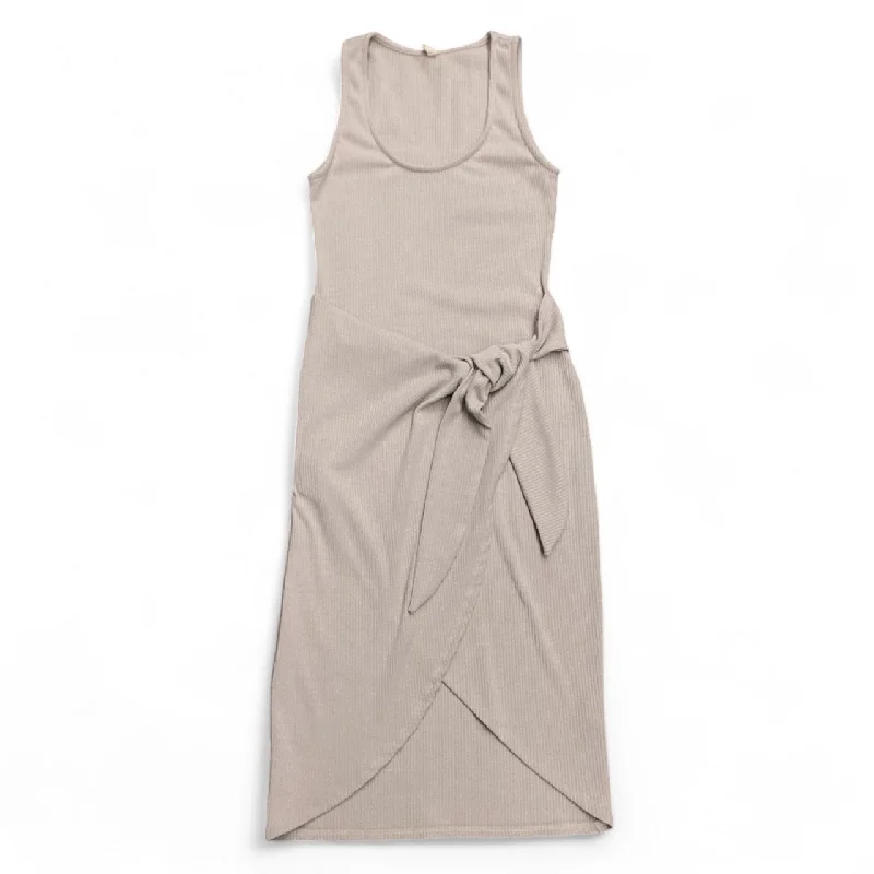 Dress Casual Midi By Tyche In Cream, Size: S Stylish Satin Midi Dress