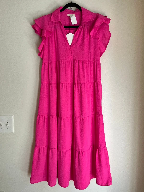 Dress Casual Midi By Umgee In Hot Pink, Size: S Cozy Spaghetti Strap Midi Dress
