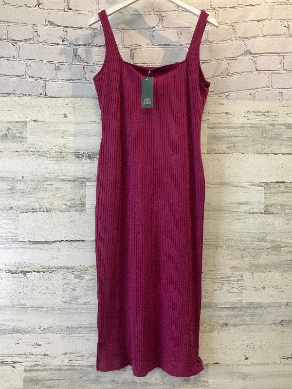 Dress Casual Midi By Wild Fable In Purple, Size: L Stylish Halter Neck Midi Dress