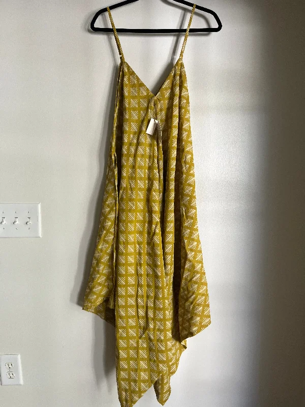 Dress Casual Midi By World Market In Mustard, Size: S Stylish Off-Shoulder Ruffle Dress Dress Casual Midi By World Market In Mustard, Size: S Stylish Off-Shoulder Ruffle Dress