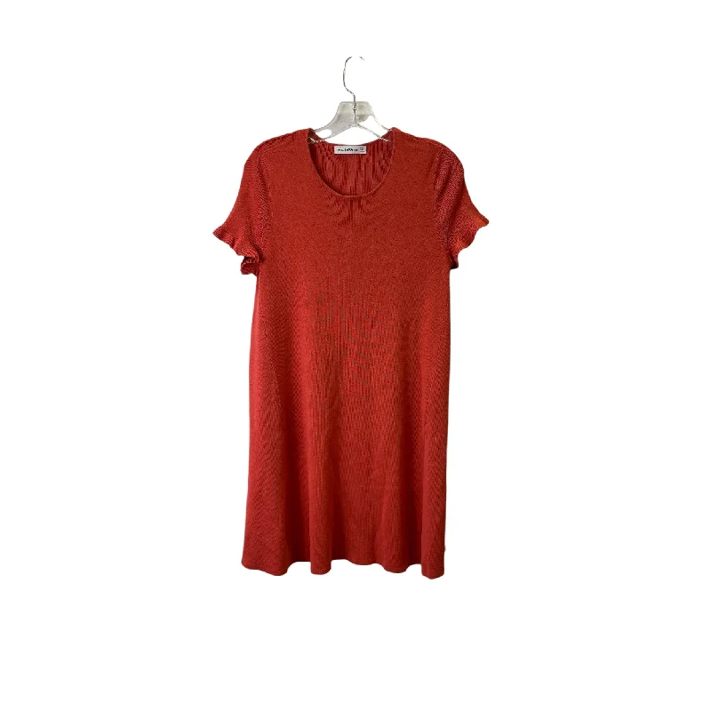 Dress Casual Midi By Zara In Coral, Size:L Elegant Floral Midi Dress