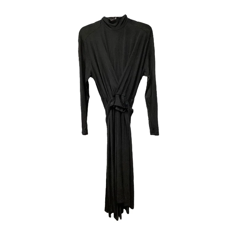 Dress Party Midi By All Saints In Black, Size: 4 Fashionable High-Neck Midi Dress