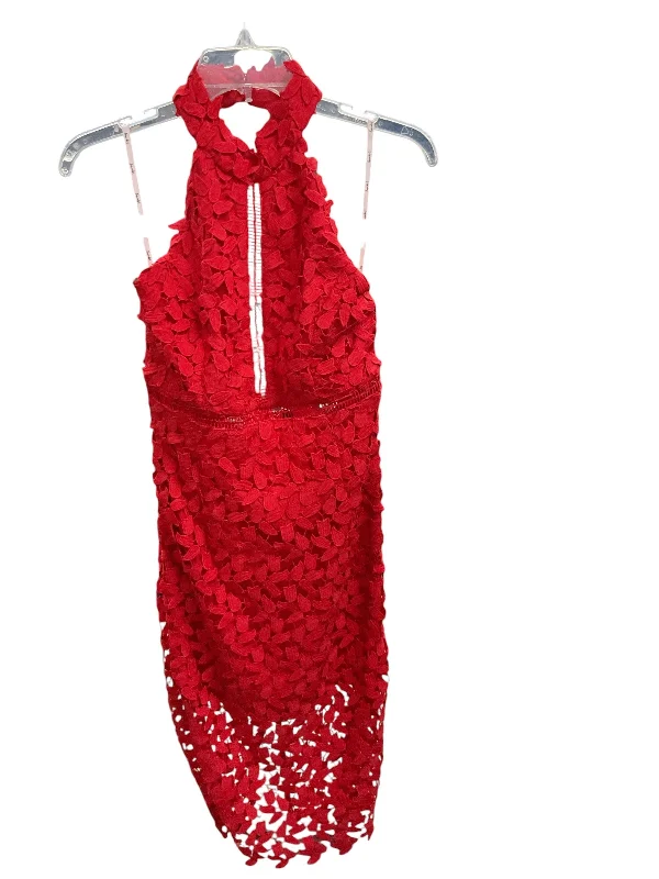 Dress Party Midi By Bardot In Red, Size: 8 Chic Bohemian Midi Dress