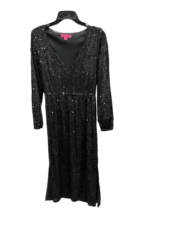 Dress Party Midi By Betsey Johnson In Black, Size: Xs Fashionable Plaid Midi Dress