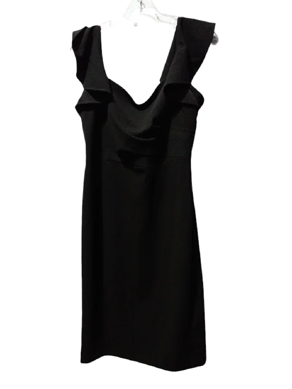 Dress Party Midi By Calvin Klein In Black, Size: 10 Stylish Button-Down Midi Dress