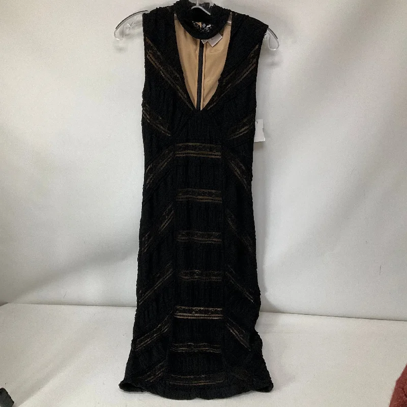 Dress Party Midi By Cma In Black, Size: 6 Comfortable Deep V Midi Dress