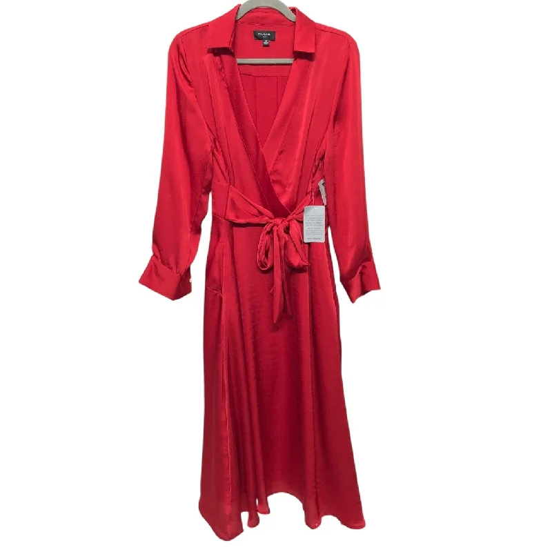Dress Party Midi By Cmc In Red, Size: 16 Stylish Button-Up Midi Dress