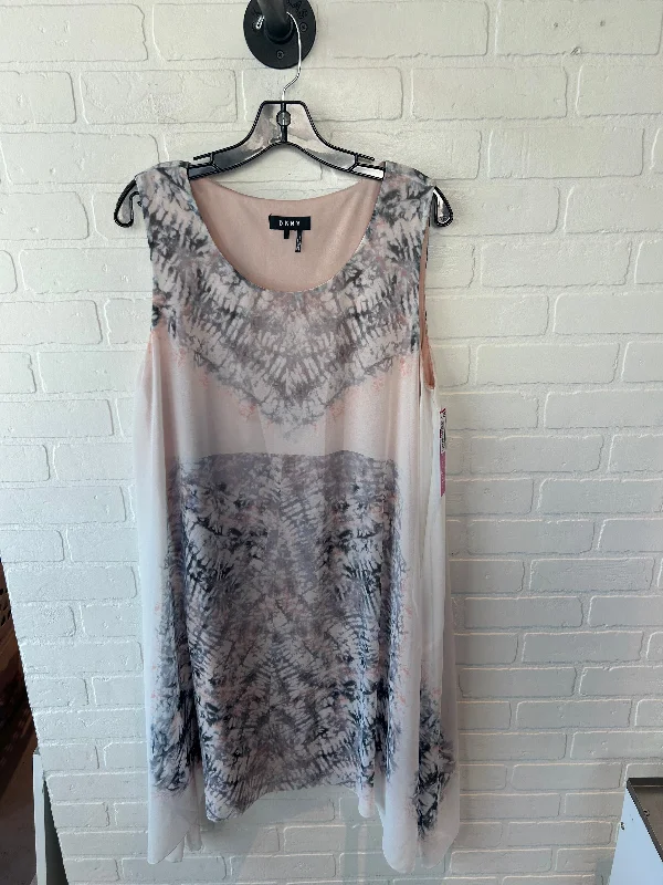 Dress Party Midi By Dkny In Grey & Pink, Size: L Comfortable Floral Print Midi Dress Dress Party Midi By Dkny In Grey & Pink, Size: L Comfortable Floral Print Midi Dress