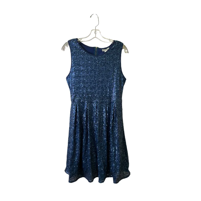Dress Party Midi By Issi In Blue, Size:L Stylish Long Sleeve Floral Midi Dress