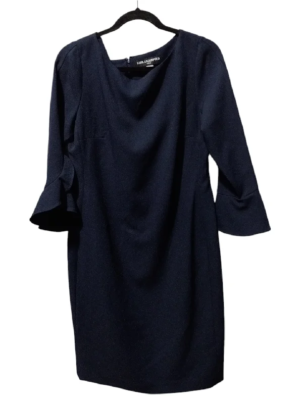 Dress Party Midi By Karl Lagerfeld In Navy, Size: 10 Fashionable Shift Midi Dress