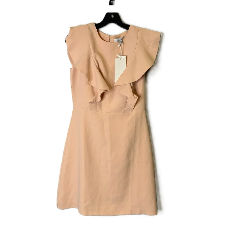 Dress Party Midi By Lucy Paris In Peach, Size: Xs Elegant Floral Appliqué Midi Dress Dress Party Midi By Lucy Paris In Peach, Size: Xs Elegant Floral Appliqué Midi Dress