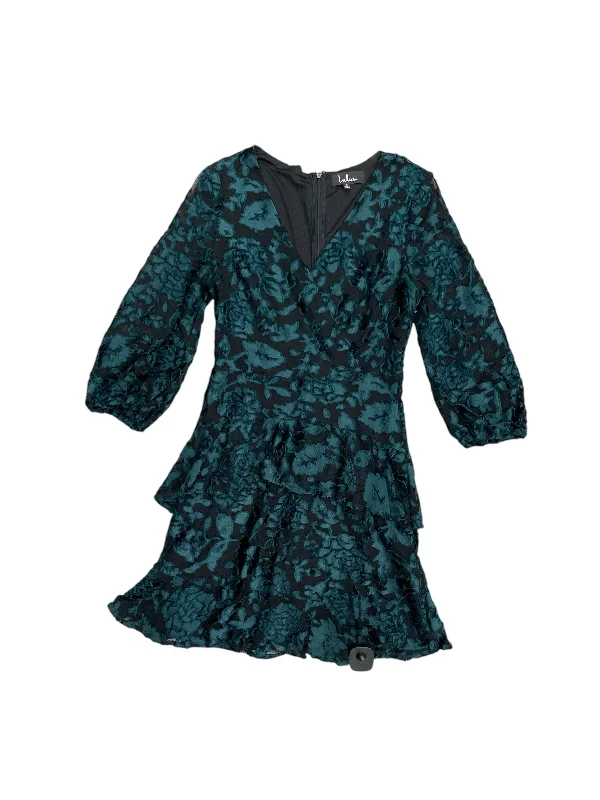 Dress Party Midi By Lulus In Black & Green, Size: S Elegant Satin Midi Dress