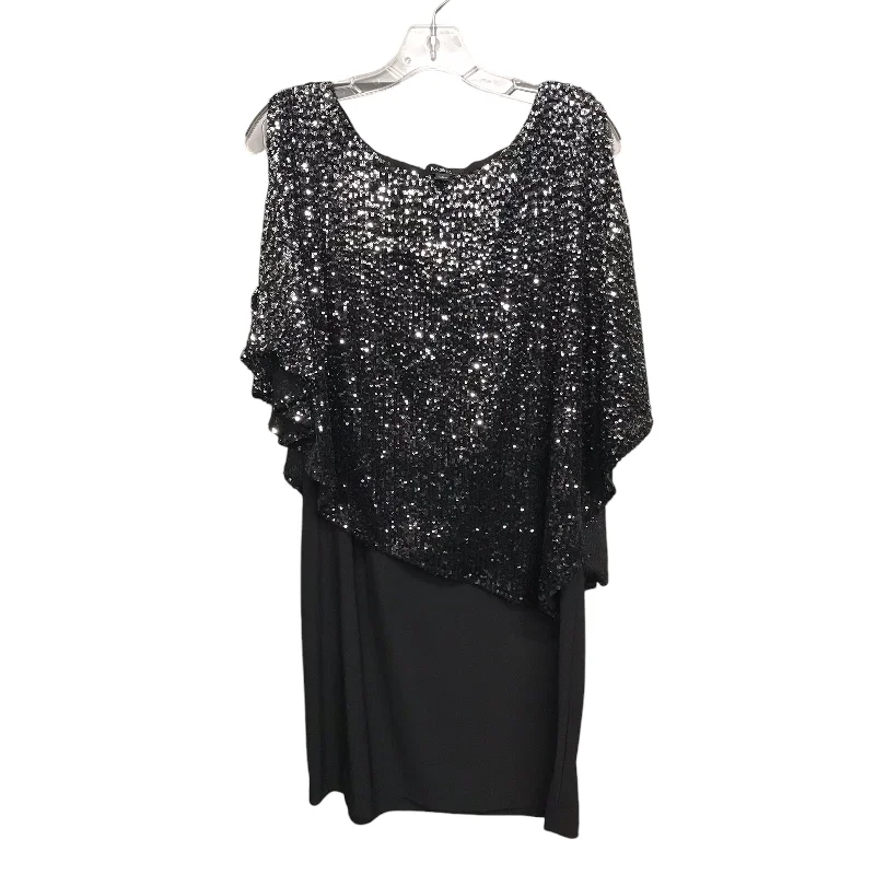 Dress Party Midi By Msk In Black, Size:L Stylish Silk Midi Dress
