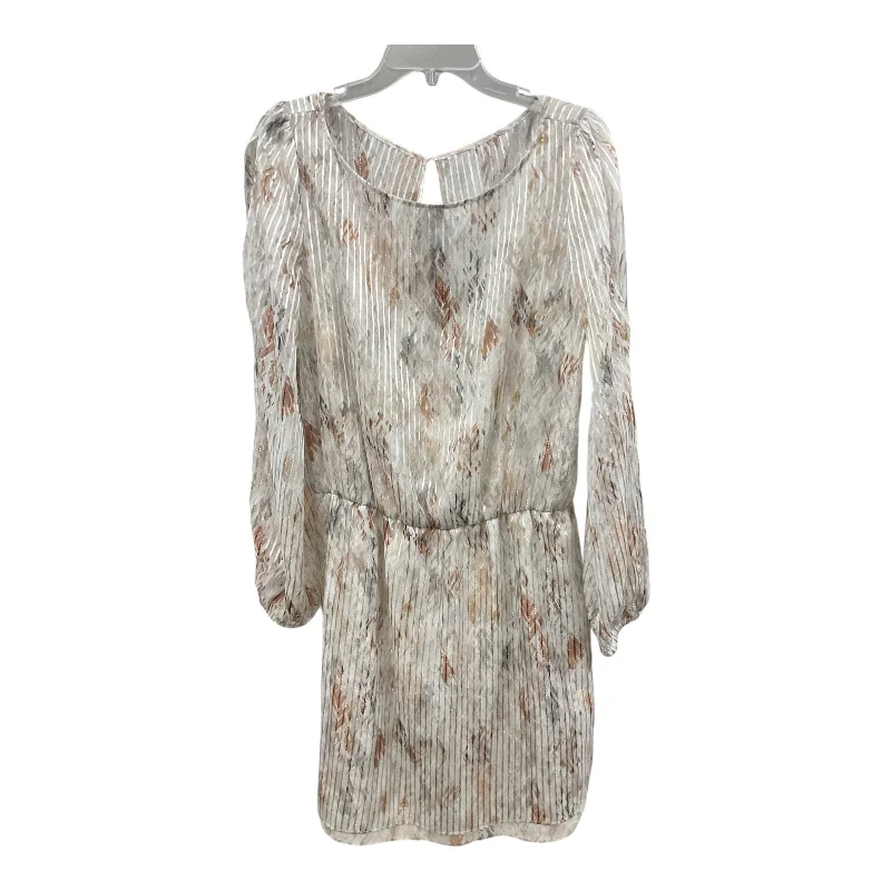 Dress Party Midi By White House Black Market In Grey, Size: 12 Trendy Ruffled Sleeve Midi Dress Dress Party Midi By White House Black Market In Grey, Size: 12 Trendy Ruffled Sleeve Midi Dress