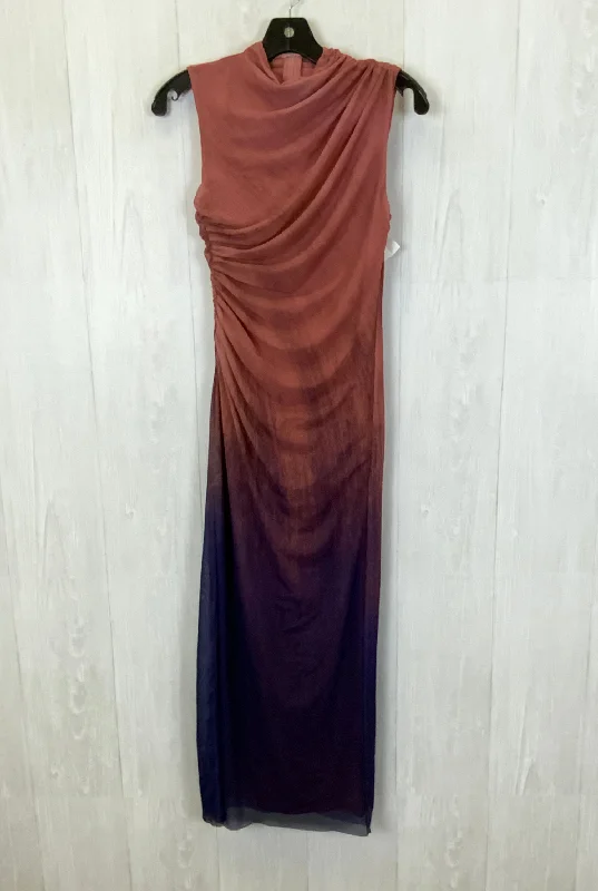 Dress Party Midi By Zara In Purple & Red, Size: S Fashionable Pencil Midi Dress