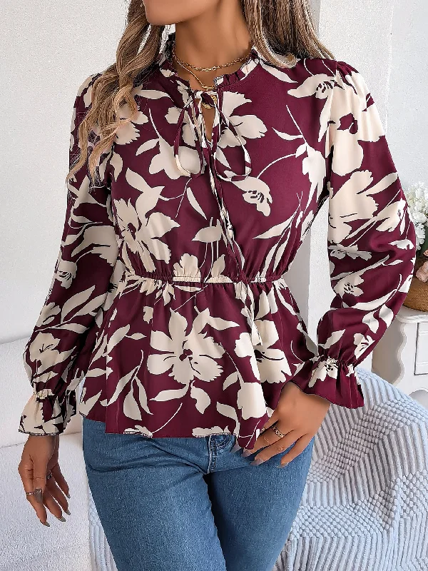 FZ Women's Casual Floral Lace up Long Sleeve Chiffon Work Shirt Top-- Lace Blend Ribbed Blend Corduroy Blend FZ Women's Casual Floral Lace up Long Sleeve Chiffon Work Shirt Top-- Lace Blend Ribbed Blend Corduroy Blend