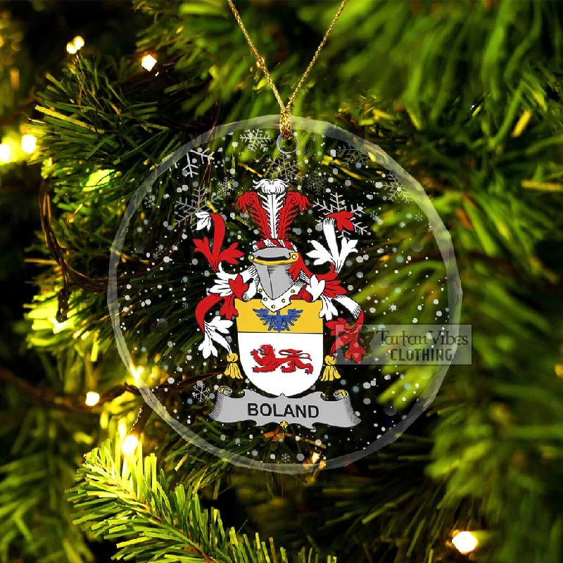 Boland Irish Clan Christmas Glass Ornament with Coat of Arms Stand-Up Roll-Neck Turtle Boland Irish Clan Christmas Glass Ornament with Coat of Arms Stand-Up Roll-Neck Turtle