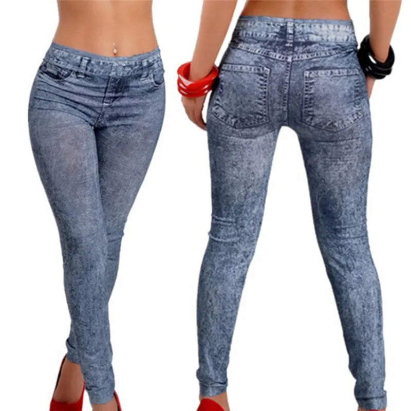Hot Style Women Fashion Stretch Plus Jeans Lady's Denim Faux Jean Pants Sexy Leggings Fashionable Sports Compression Leggings Hot Style Women Fashion Stretch Plus Jeans Lady's Denim Faux Jean Pants Sexy Leggings Fashionable Sports Compression Leggings