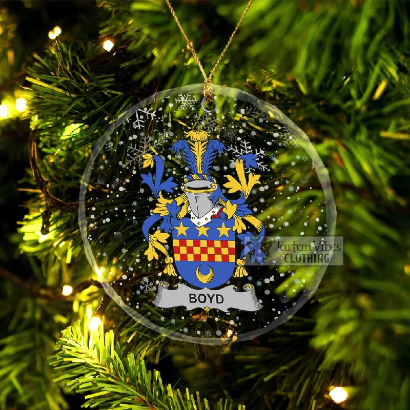 Boyd of Danson Irish Clan Christmas Glass Ornament with Coat of Arms Tie-Waist Belted Drawstring Boyd of Danson Irish Clan Christmas Glass Ornament with Coat of Arms Tie-Waist Belted Drawstring