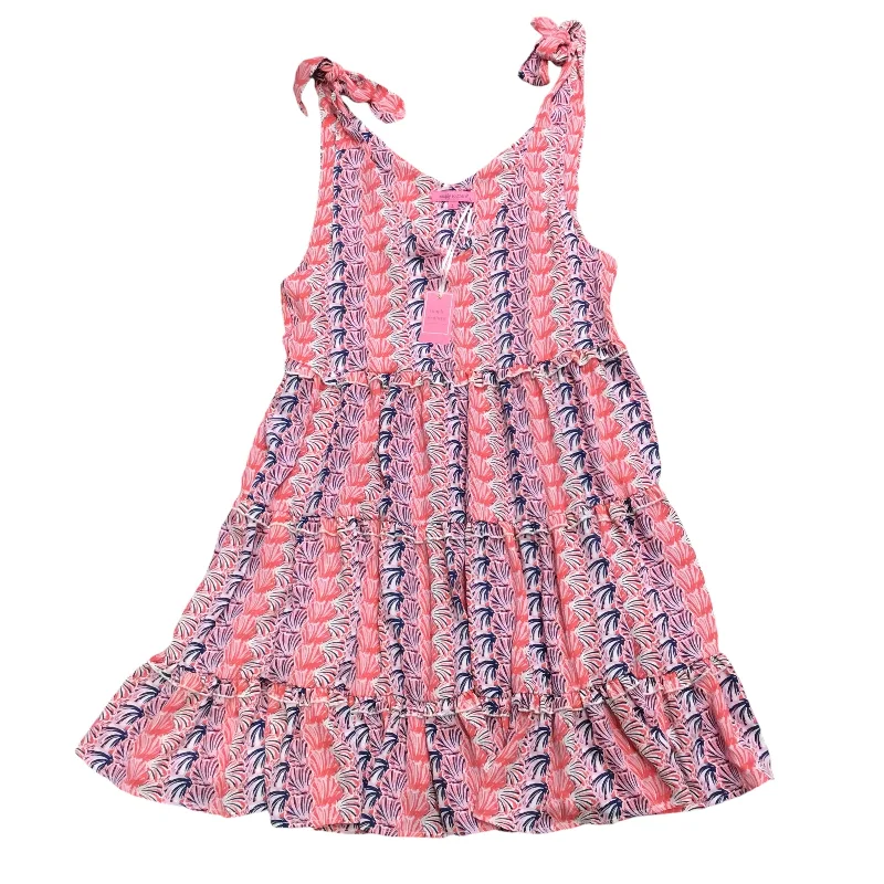 Dress Casual Midi By Simply Southern In Blue & Pink, Size: L Comfortable Short Sleeve Midi Dress Dress Casual Midi By Simply Southern In Blue & Pink, Size: L Comfortable Short Sleeve Midi Dress
